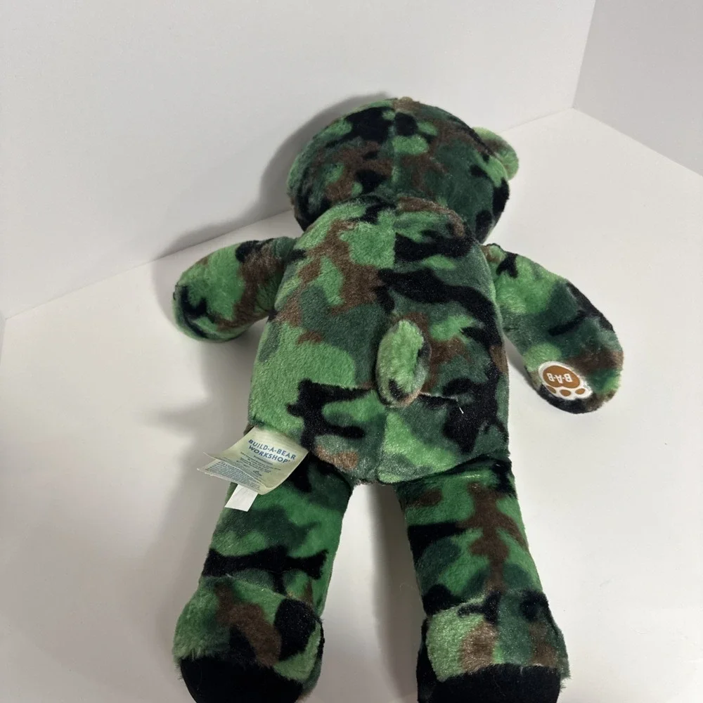 Build a Bear‎ Green Camouflage Teddy Plush 16